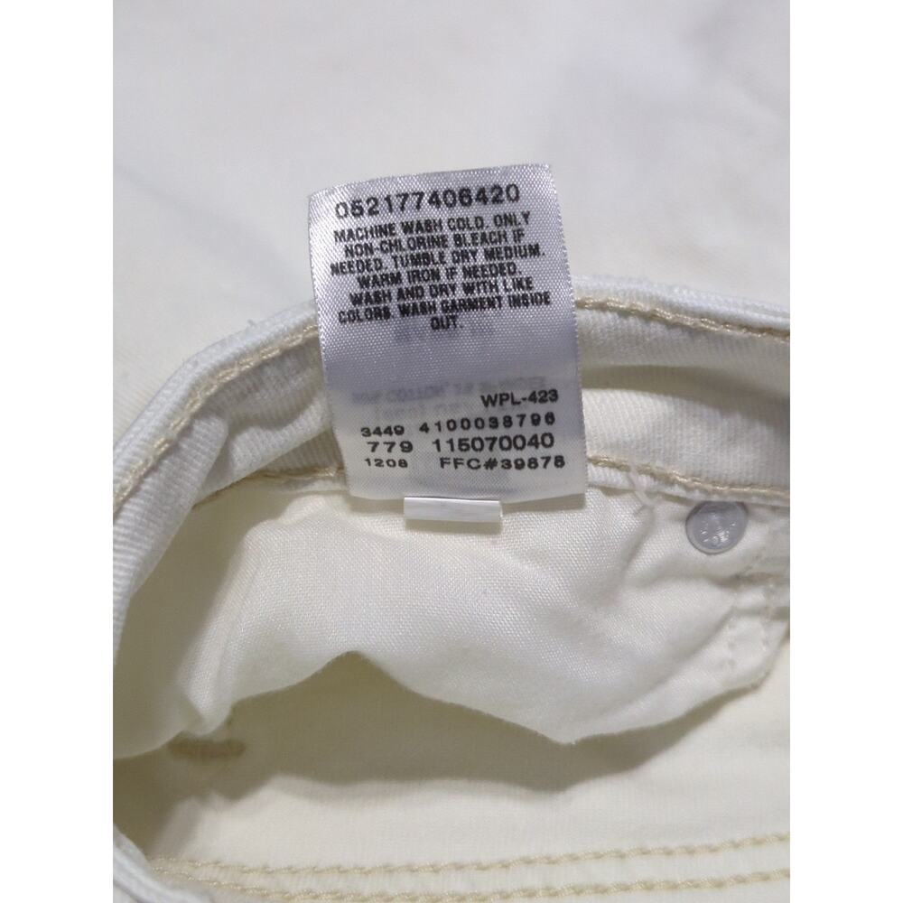 Levi's 524 Too Superlow White Skinny Leg Jeans Size 9 (30x30) - Picture 6 of 8